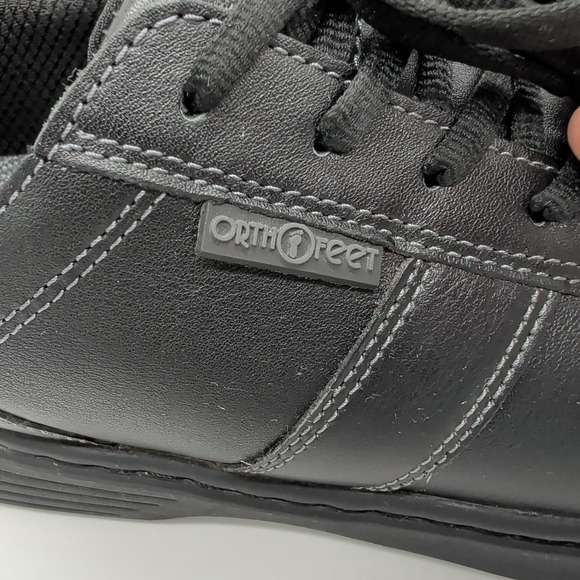 Orthofeet Pierre Walking Shoes Sz 9.5 Medium Black 20218 Hands Free Slip Comfort main image 8